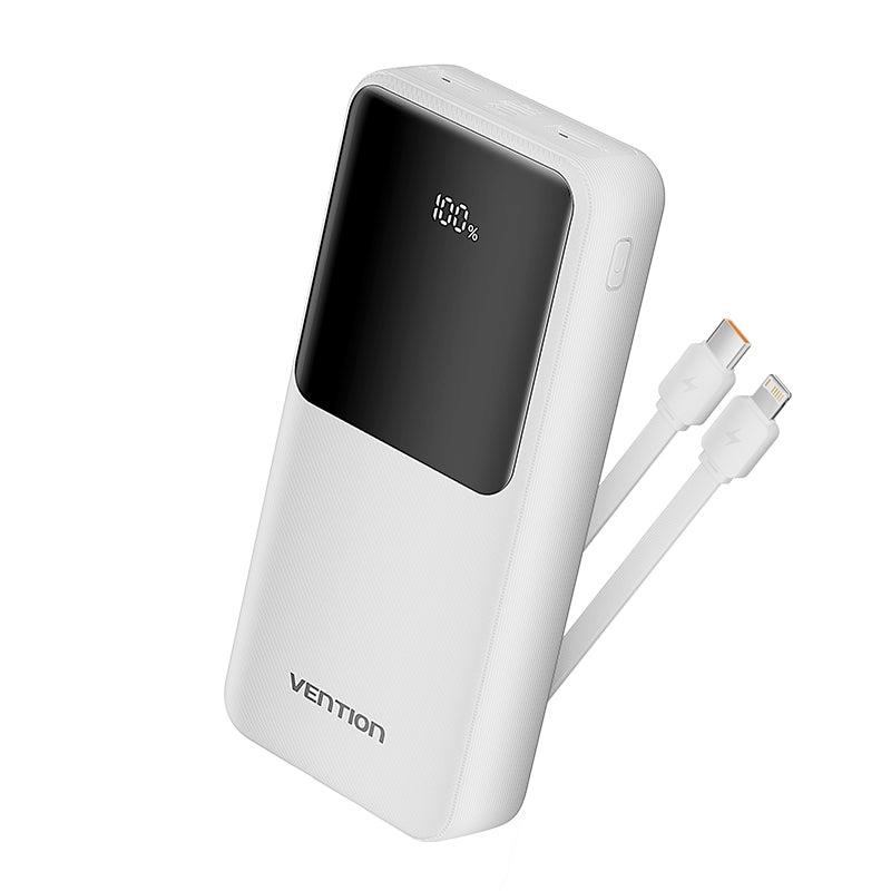 Vention akupank Power Bank USB 20000mah 22.5w, valge