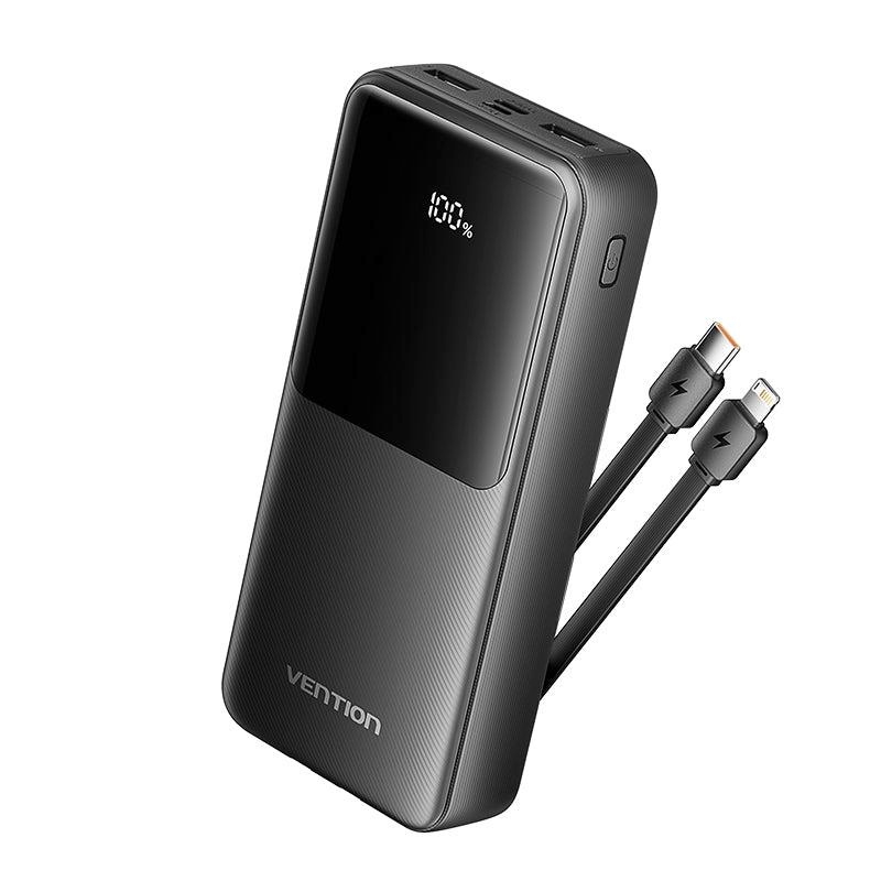 Vention akupank Power Bank USB 20000mah 22.5w, must