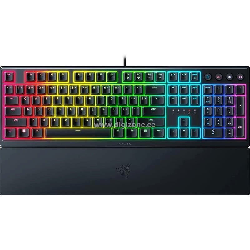 Razer klaviatuur Ornata V3, RUS, RGB, must