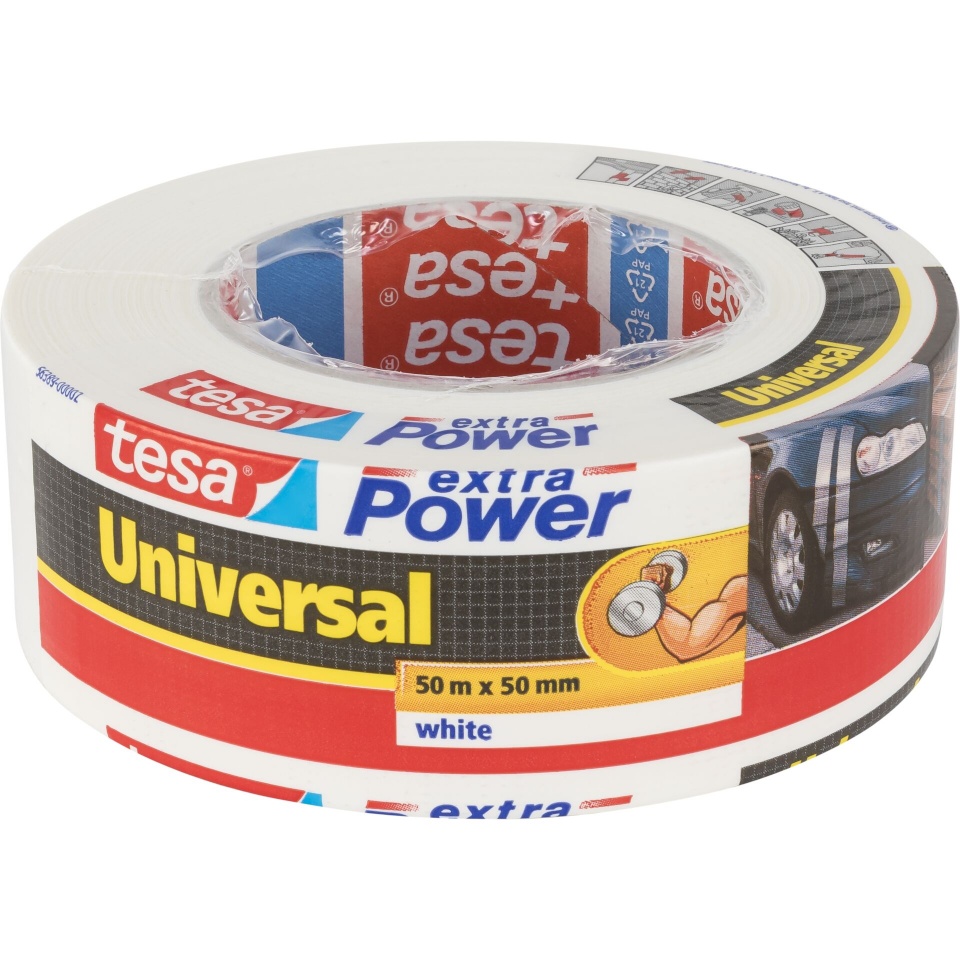 Tesa teip Duct Tape 50m x 50mm extra Power valge 56389