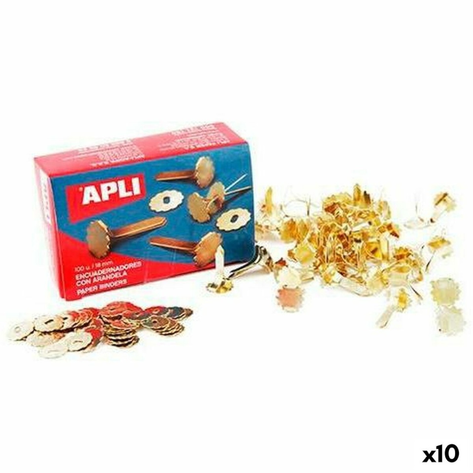 Apli Metallist köitjad kuldne 100tk 10tk
