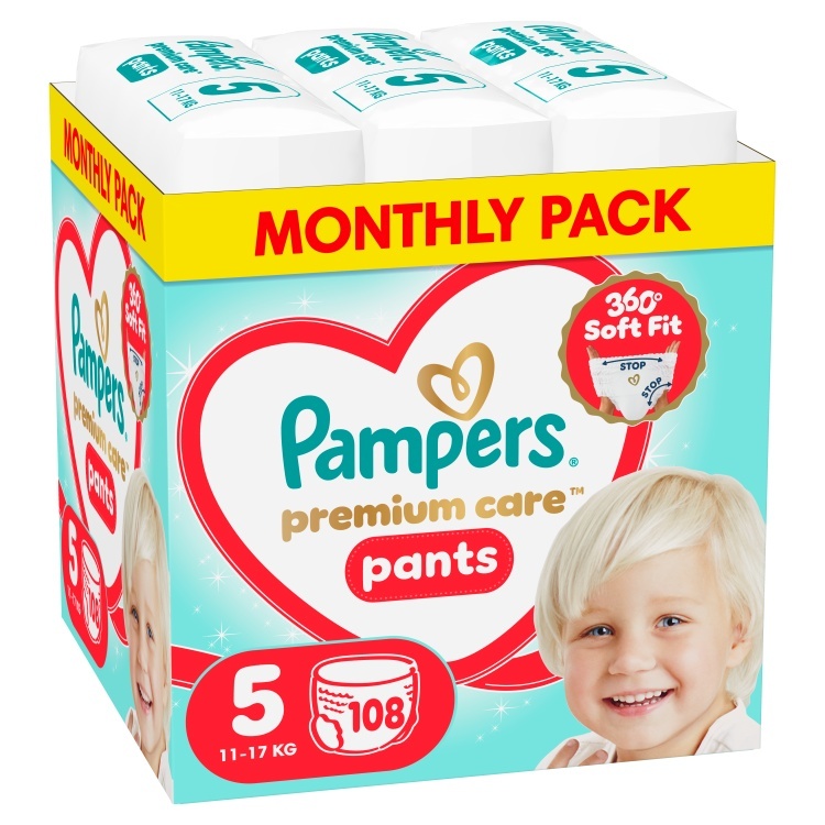Pampers püksmähkmed Premium Care Pants, suurus 5, 108 tk