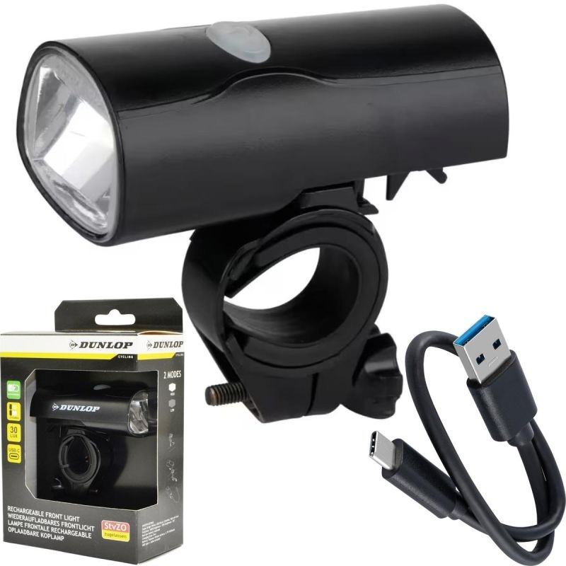 Dunlop rattatuli USB-C LED Front Bike Lamp Certified 2 Modes