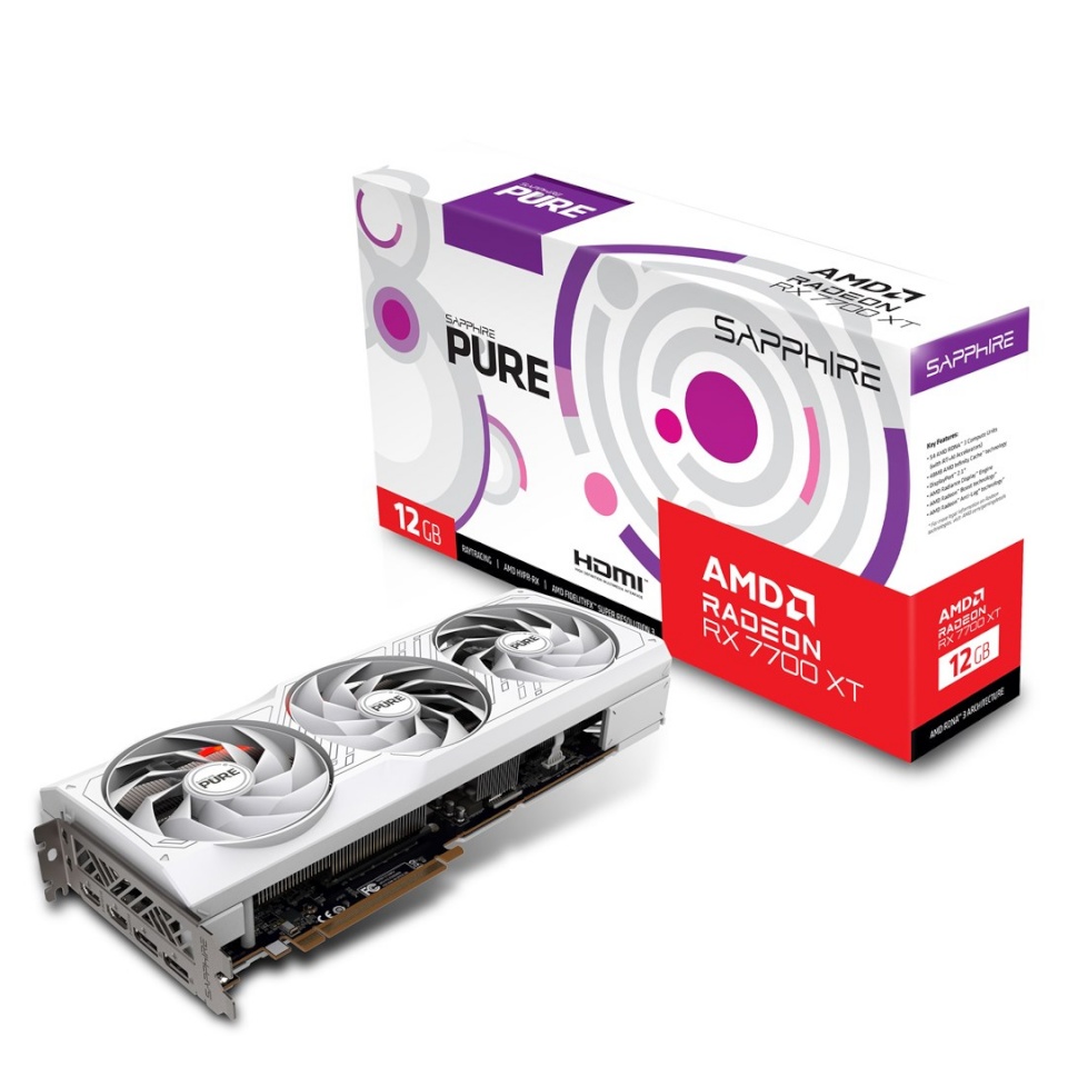 Sapphire videokaart Radeon RX7700XT Gaming OC 12GB GDDR6 HDMI DP