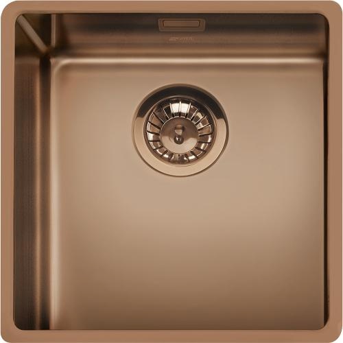 SMEG valamu VFU40CUX, 40cm, pealt/tasa/alt paigaldatav, käsitsi, vask