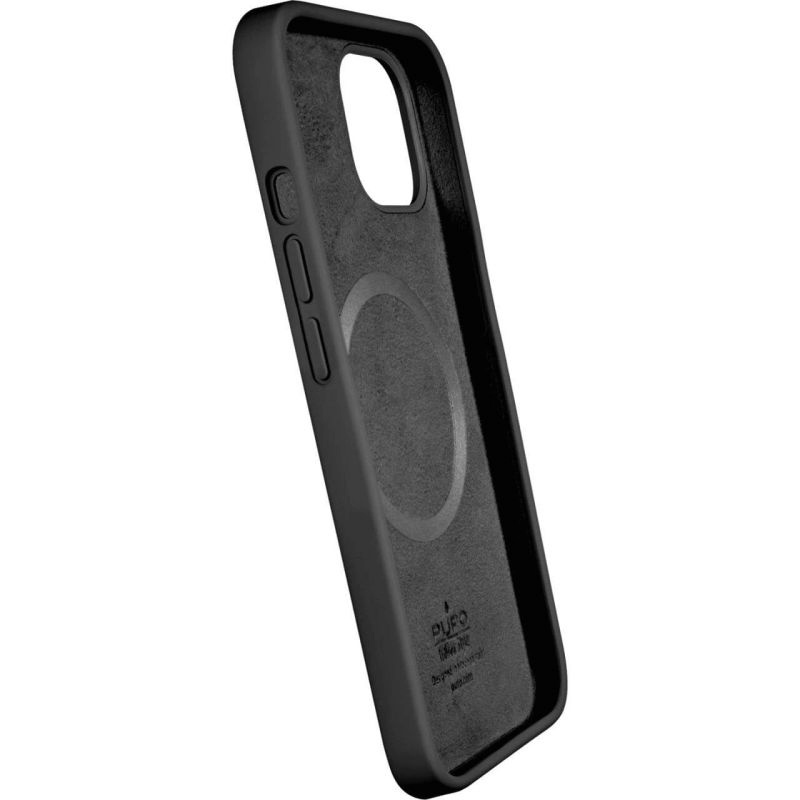 Puro Icon Mag MagSafe Silicone Case for iPhone 12/12 Pro - Black