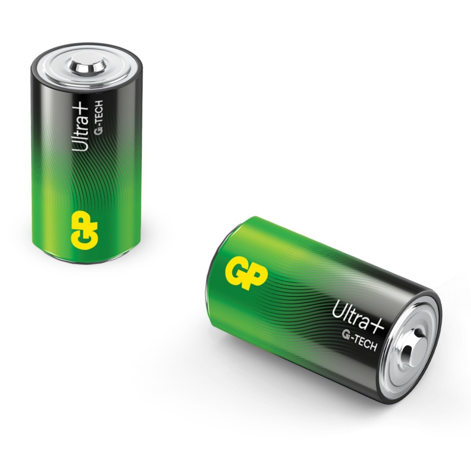 Gp Batteries patarei 1x2 ULTRA PLUS Alkaline 1,5V D Mono LR20 03013AUPETA-B2