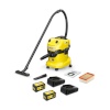Kärcher vee- ja tolmuimeja WD 4-18 Dual Battery Set Wet and Dry Vacuum Cleaner, kollane/must