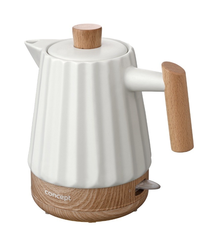 Concept veekeetja RK0090 Ceramic Kettle, 1,5L, valge