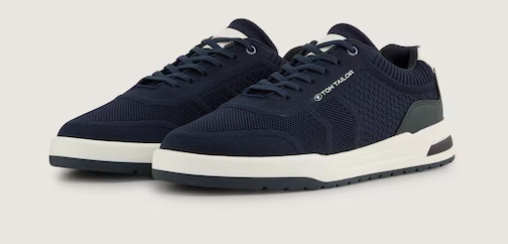 Tom Tailor vabaajajalatsid Men 9580010001 tekstiil tumesinine/valge - suurus 44