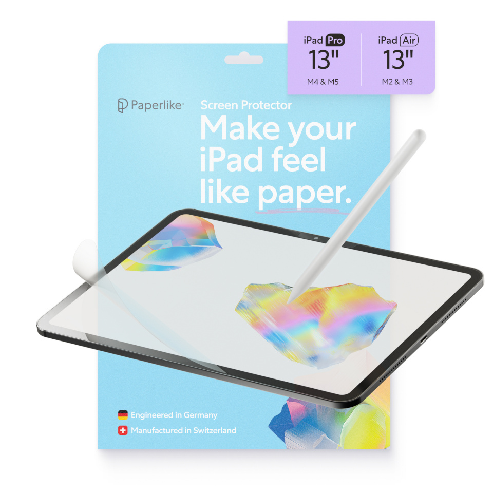 Paberilaadne kaitseklaas 3 ekraanikaitse, Apple iPad Air ja Pro 13", 2 tk