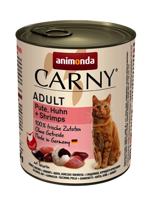Animonda kassitoit Carny Adult Turkey, Chicken and Shrimps, 800g