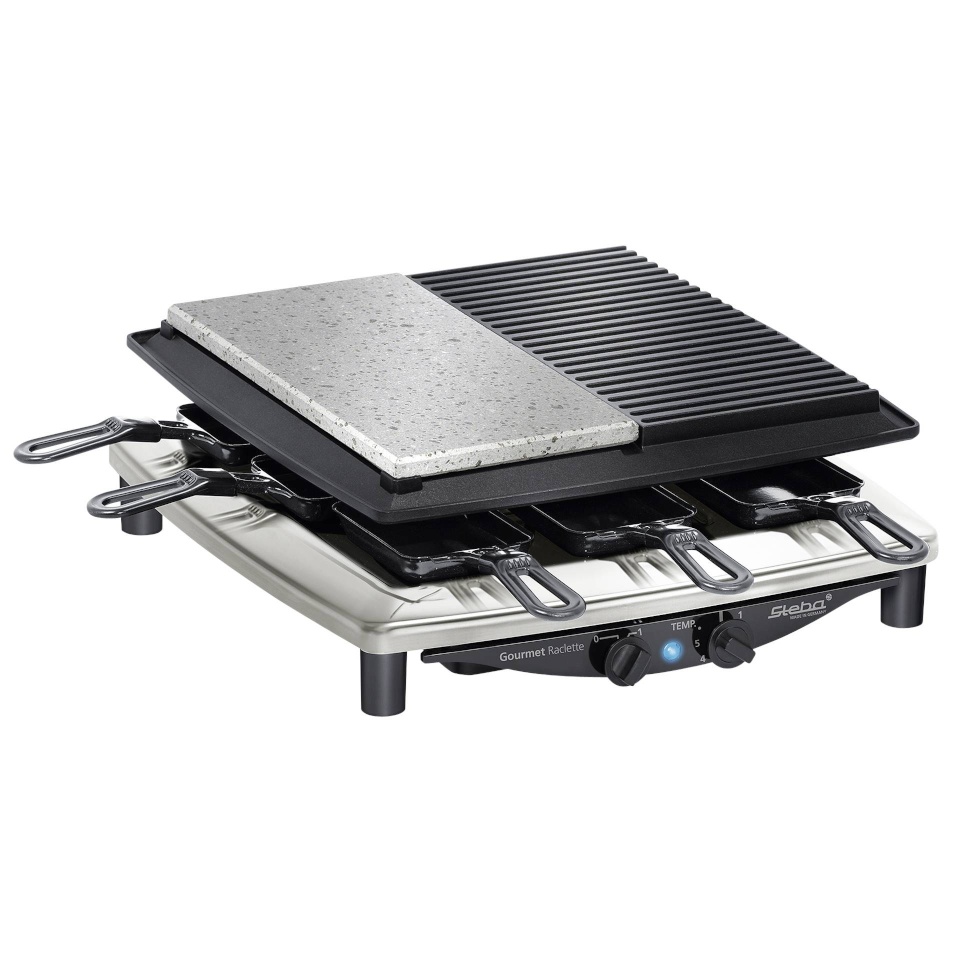 Steba elektrigrill RC 4 plus deluxe chrome Raclette