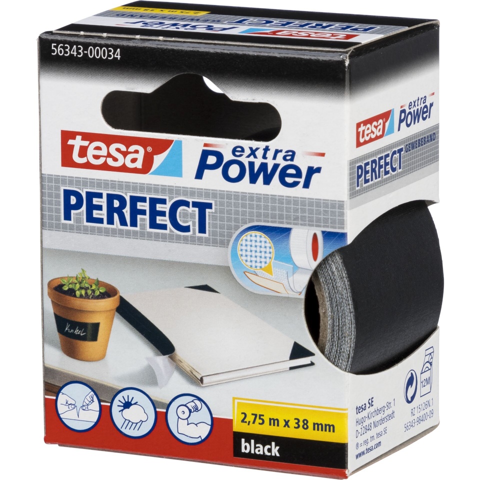 Tesa teip Cloth Tape 2,75m x 38mm extra Power must Perfekt 56341