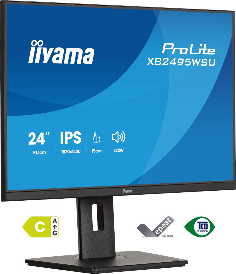 iiyama monitor 60.5cm (24") XB2495WSU-B1 16:10 HDMI+DP+USB-C IPS