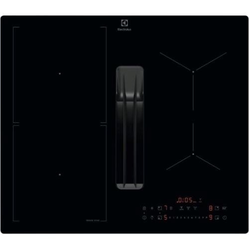Electrolux Õhupuhastiga pliidiplaat , 4 x induktsioon, 58 cm, 630 m3/h, 66 dB, lõigatud servad, must
