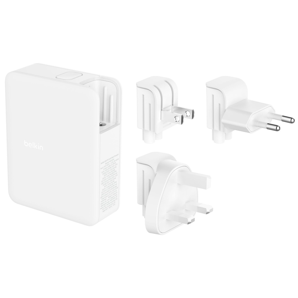 Belkin laadija Charger 140W 4-Port GaN, 3xUSB-C 1xUSB-A WCH014btWH