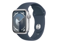 Apple Watch Series 9 GPS 41mm hõbedane Aluminium Case with Storm sinine Sport Band - M/L Apple