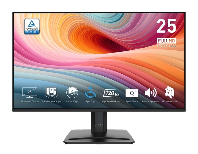MSI monitor PRO MP251 E2 24.5 cala LED/FHD/Flat/120Hz/must