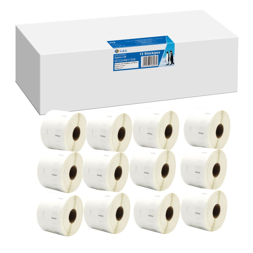 G&G etikett 12x G&G Etiketten 32mm x 57mm sw komp. m. 11354/ s0722540