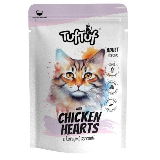 Tuftuf kassitoit Chicken Hearts, 100g