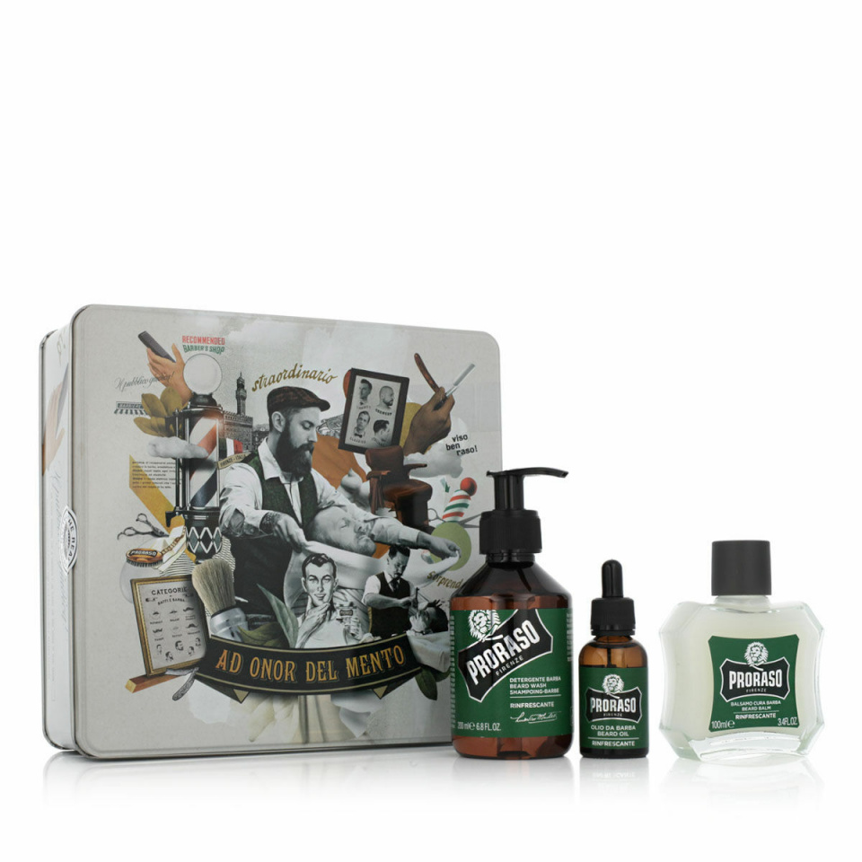 Proraso komplekt Eucalyptus Beard Shampoo 200ml + Beard Balm 100ml + Beard Oil 30ml + Jar, meestele