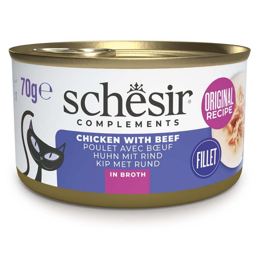 Agras Pet Foods kassitoit SCHESIR Chicken with Beef In Broth, 70g