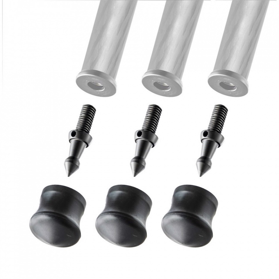 Gitzo vahetatav oga + kummist jalg 38 mm, 3 tk