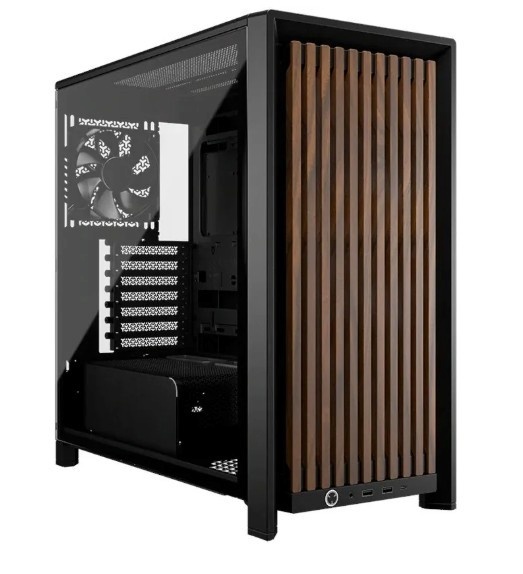 Corsair korpus Midi FRAME 4000D RS Wood Mid-Tower, must/Walnut