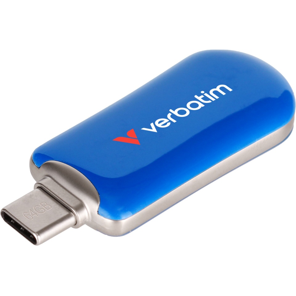 Verbatim mälupulk Plectra sinine 64GB USB-C Flash Drive 30232