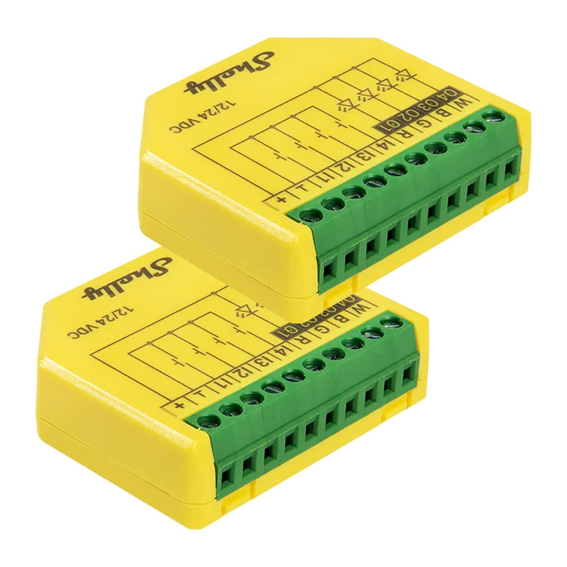 Shelly Plus RGBW PM Wi-Fi/Bluetooth LED Strip Controller (2-pack)