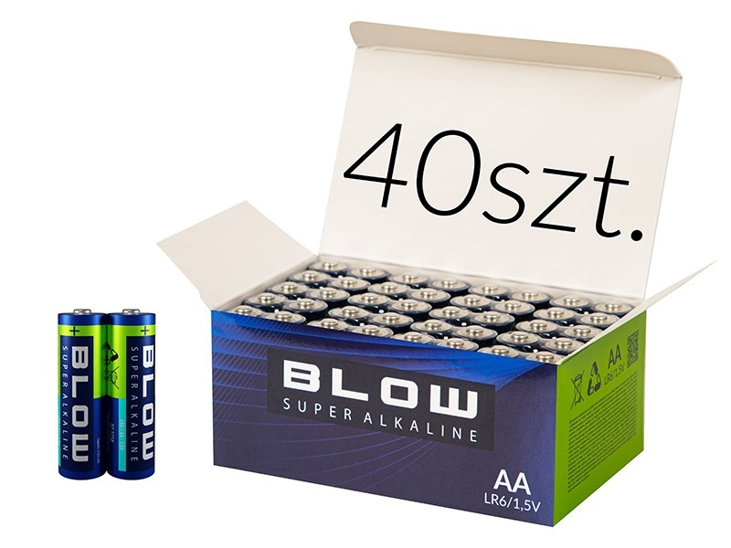 BLOW patarei AA LR6 Super Alkaline 40tk