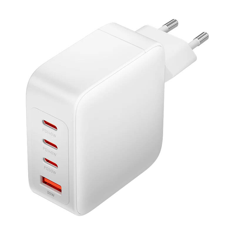 Vention seinalaadija Wall Charger, , FEIW0-EU, 3xUSB-C, USB- A, 140W/140W/30W/18W, GaN valge