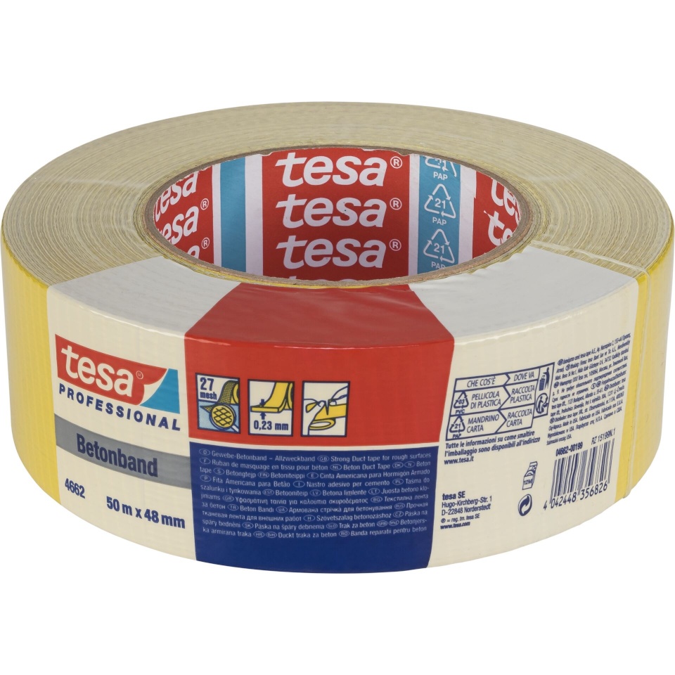 Tesa teip Duct Tape 50m x 18mm Prof.yellow 04662