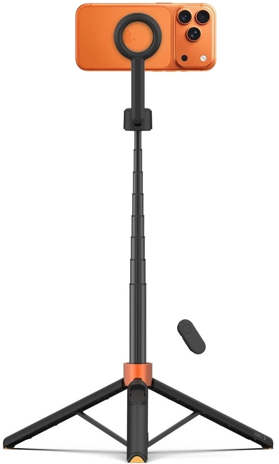 Tech-Protect statiiv-käsistatiiv Selfie Stick Tripod L10S, oranž/must