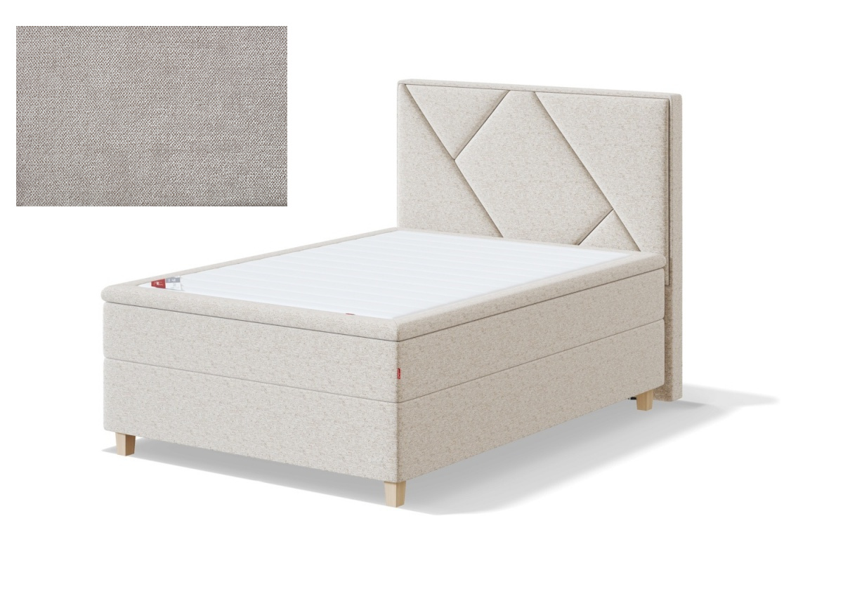 Sleepwell kontinentaalvoodi RED CONTINENTAL, 140x200x50cm, BOLSHOI helehall, pehme