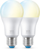WiZ pirn Smart Lamp, E27 Shades of White Light, Wi-Fi, 2700-6500 K, 806 lm, 2tk