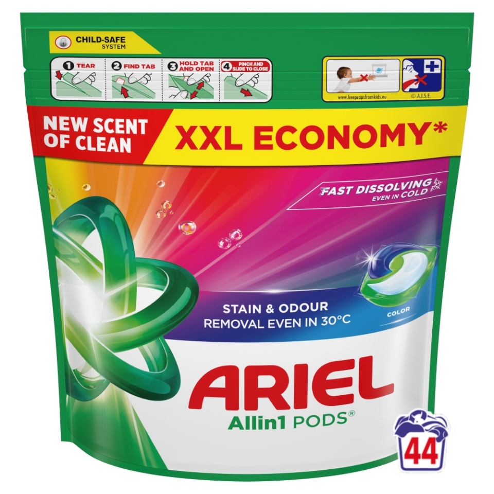 Ariel pesukapslid All-in-1 PODS Color, 44tk