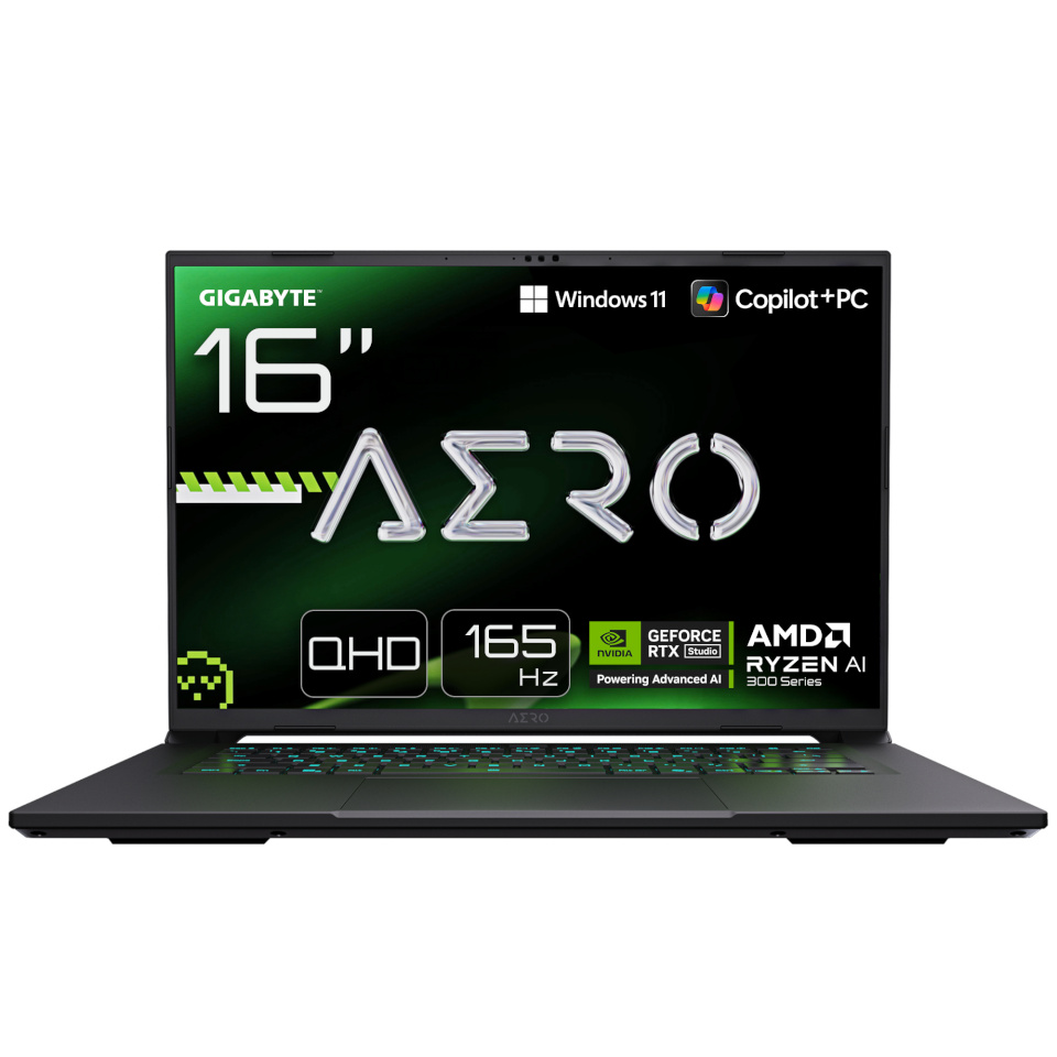 GigaByte sülearvuti AERO X16 16" 1WH93DEC64AH , AMD Ryzen AI 7 350, NVIDIA GeForce RTX 5070, 32GB RAM DDR5, 1TB SSD, Windows 11 Home