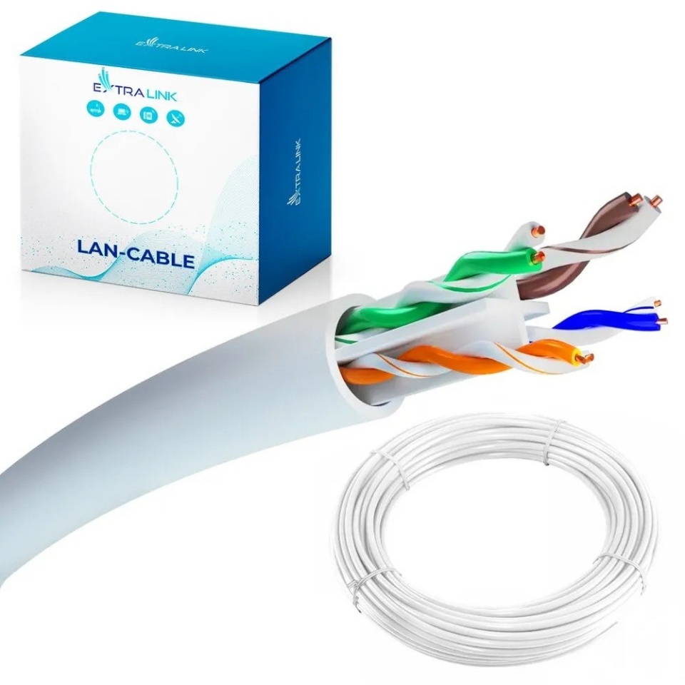 Extralink võrgukaabel Cable CAT6 UTP(U/UTP) internal twisted pair 50M