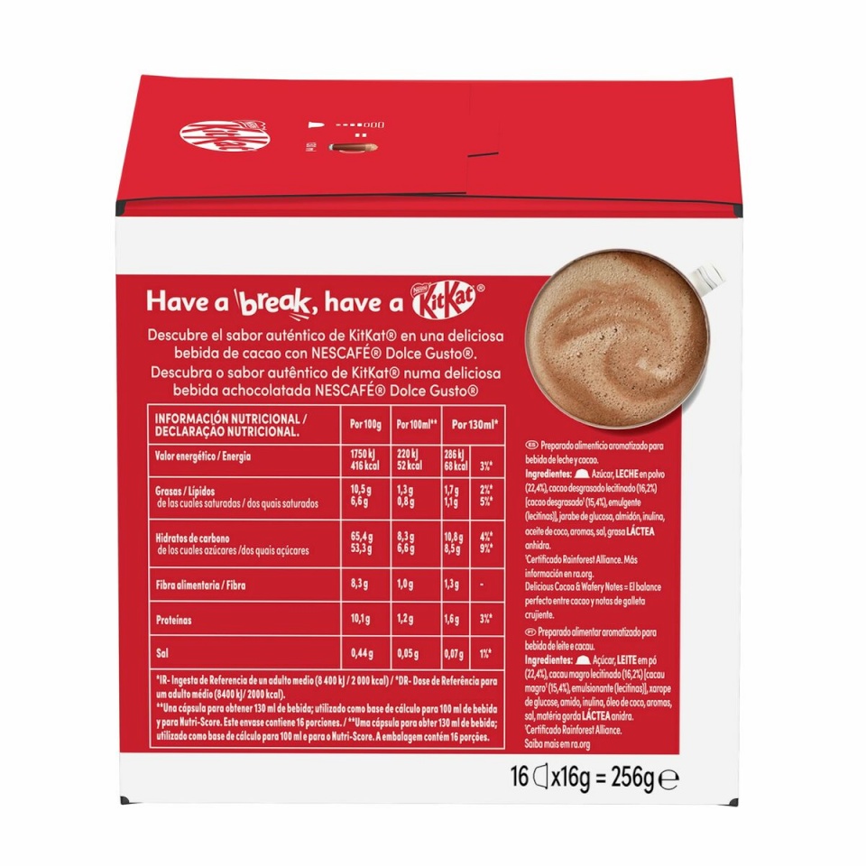 Nescafe Dolce Gusto kohvikapslid DOLCE G.12581057 16 Tükid, osad (16 Ühikut)