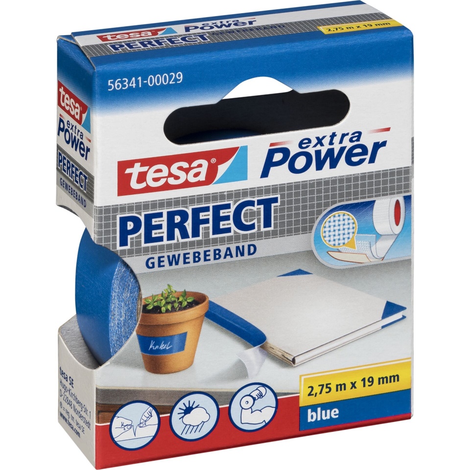 Tesa teip 2,75m x 19mm extra Power sinine Perfekt 56341