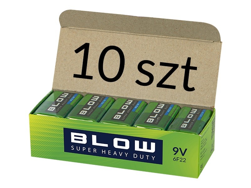 BLOW patarei 9V 6F22 Super Heavy Duty 10tk