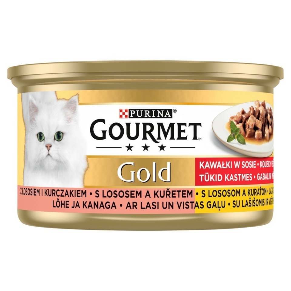 Purina Nestle kassitoit Gourmet Gold Salmon and Chicken, 85g