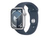 Apple Watch Series 9 GPS 45mm hõbedane Aluminium Case with Storm sinine Sport Band - M/L Apple