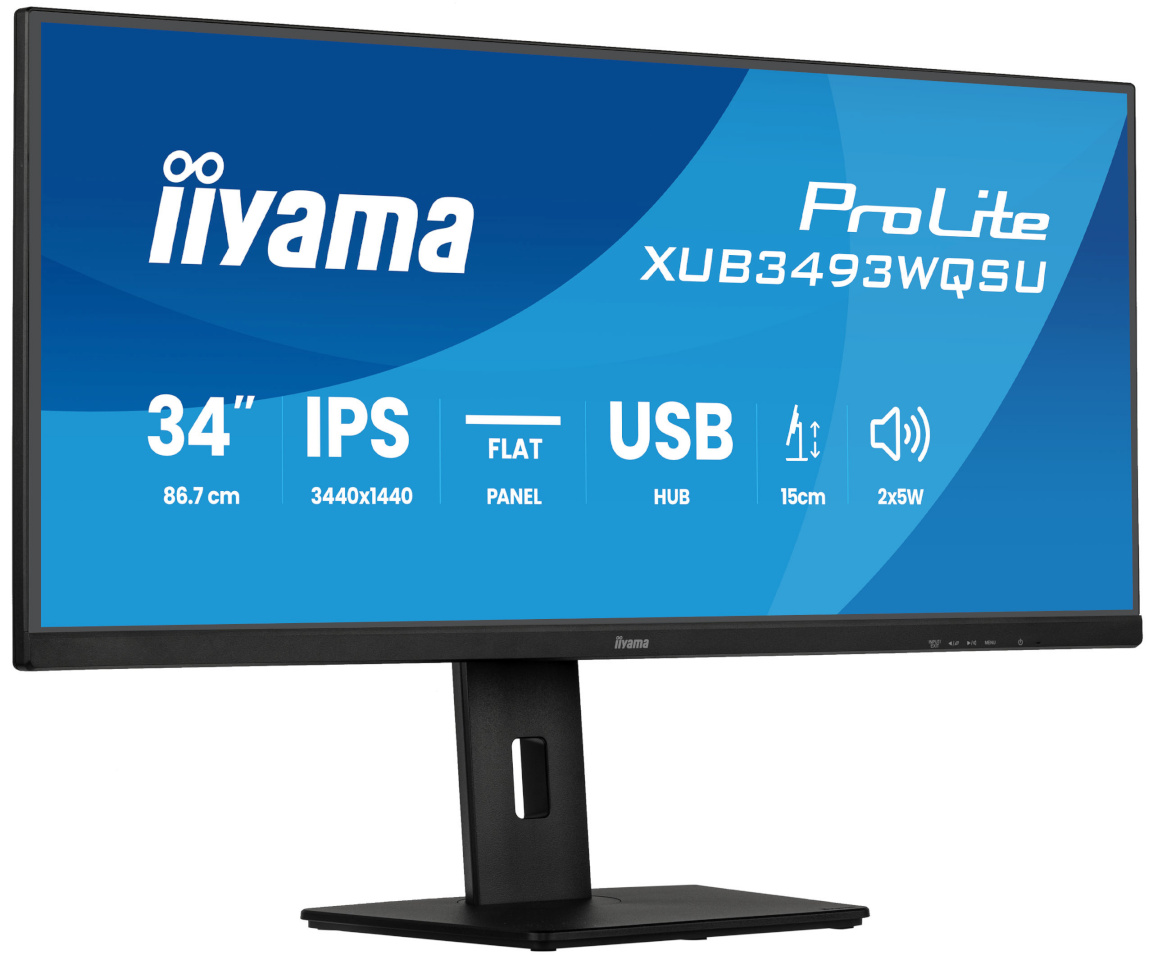 iiyama monitor 86,7cm (34") XUB3493WQSU-B6 21:9 HDMI+2xDP+2xUSB-C