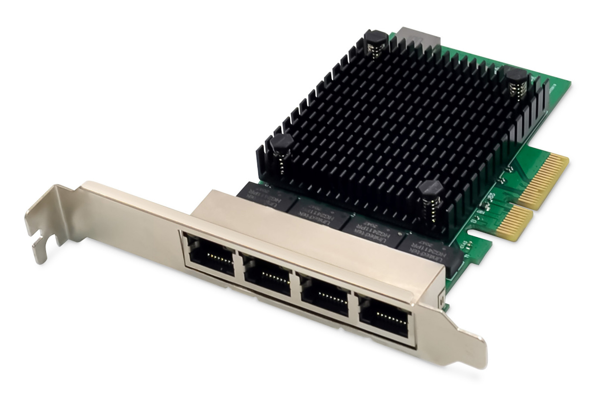 Digitus Digitus DN-10136 4-Port RJ45 RTL8125B, 2.5 GBits Server NIC