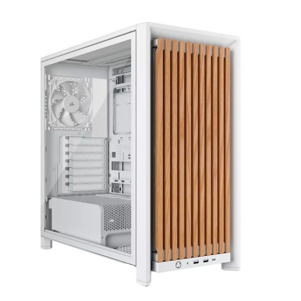 Corsair korpus Midi FRAME 4000D RS Wood Mid-Tower, valge/Oak