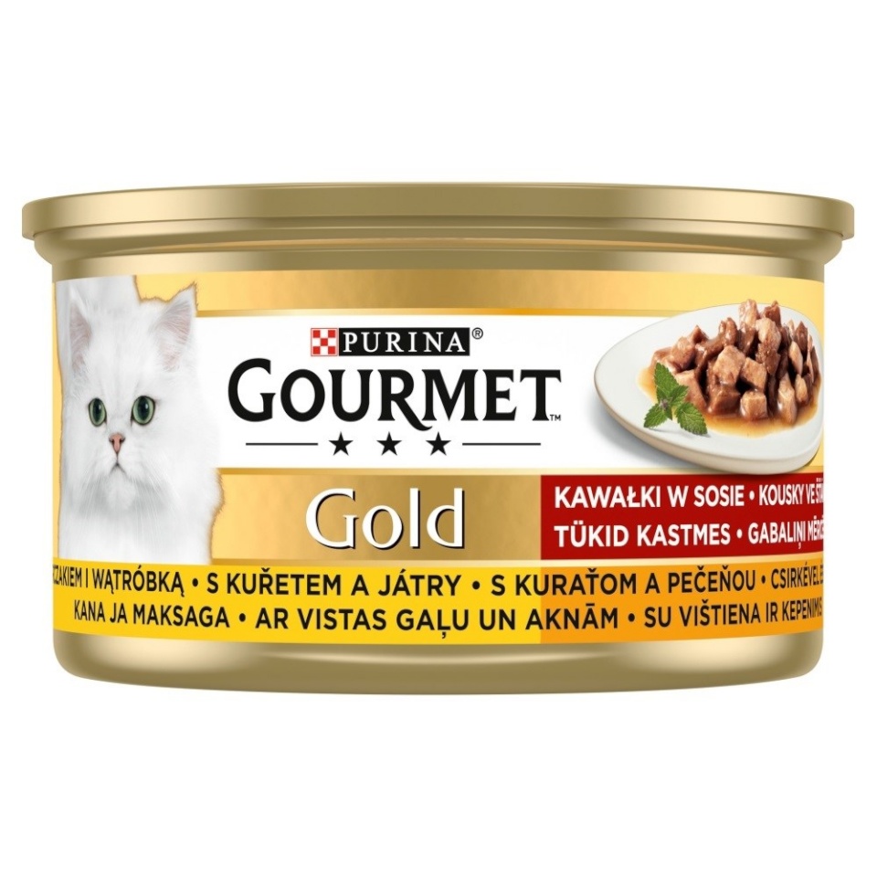 Purina Nestle kassitoit Gourmet Gold Chicken with Liver, 85g