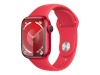 Apple Watch Series 9 GPS + Cellular 41mm (PRODUCT)punane Aluminium Case with (PRODUCT)punane Sport Band - S/M Apple